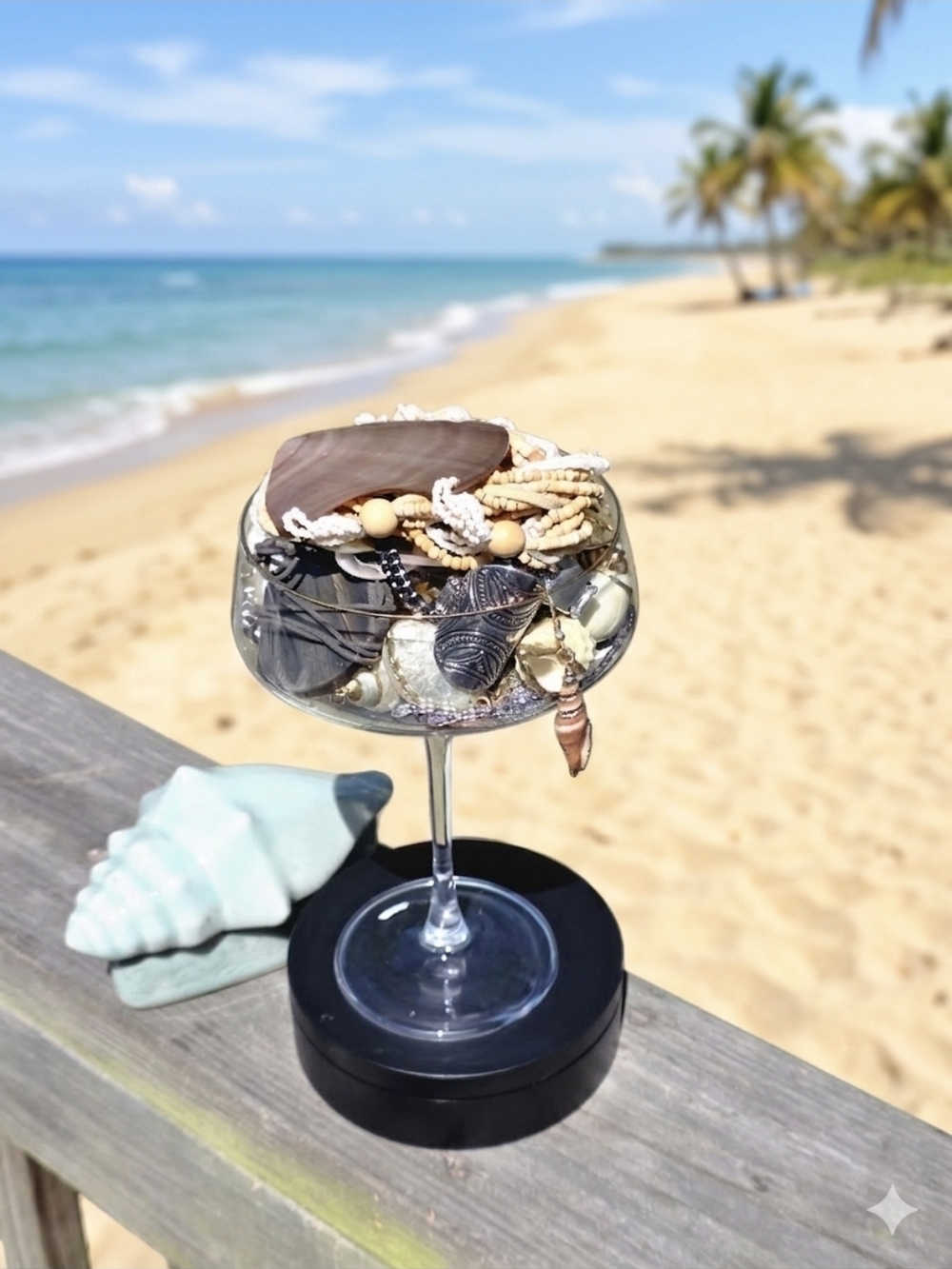 Boho Shell Drop Earrings in Natural Beige and Brown